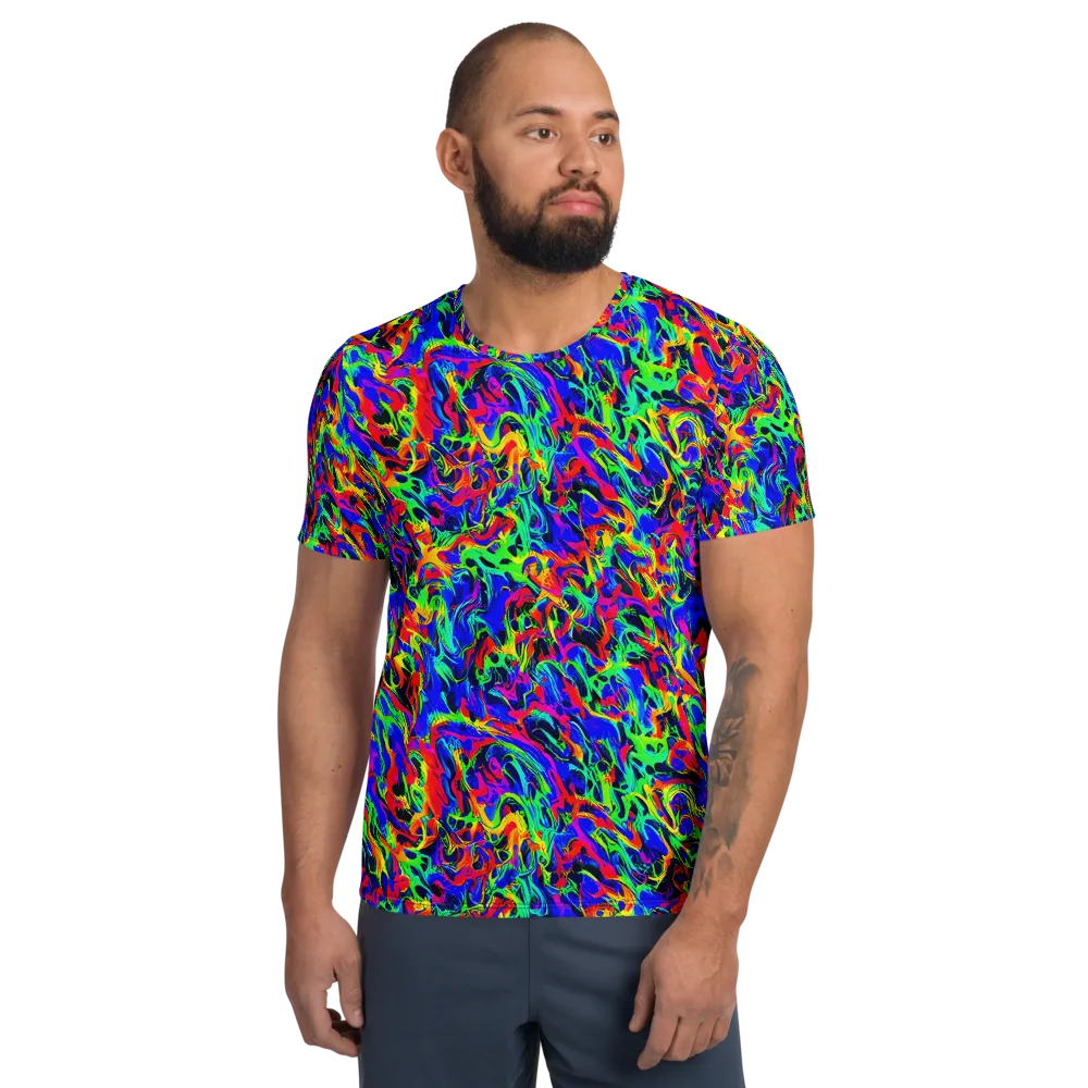 Electric Chromatic on Men's Athletic T-Shirt — Front
