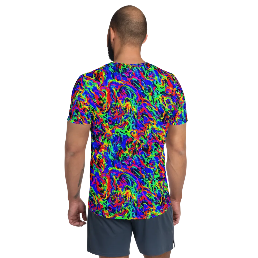 Electric Chromatic on Men's Athletic T-Shirt — Back