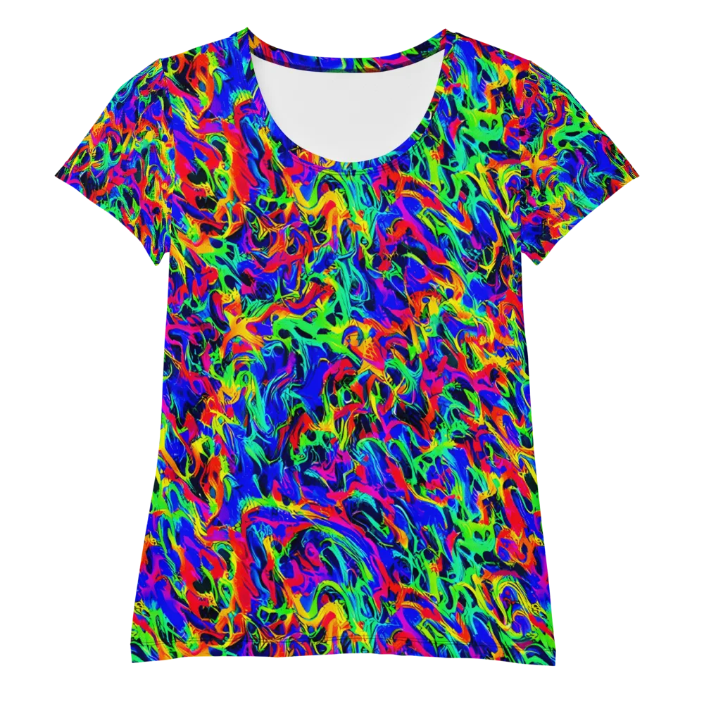 Electric Chromatic on Women's Athletic T-Shirt — Front