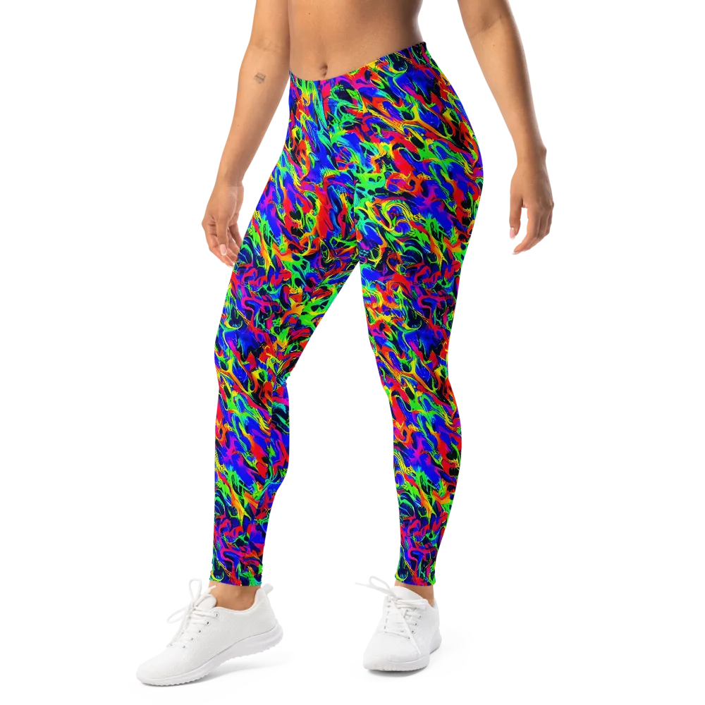Electric Chromatic on Leggings — Left Front
