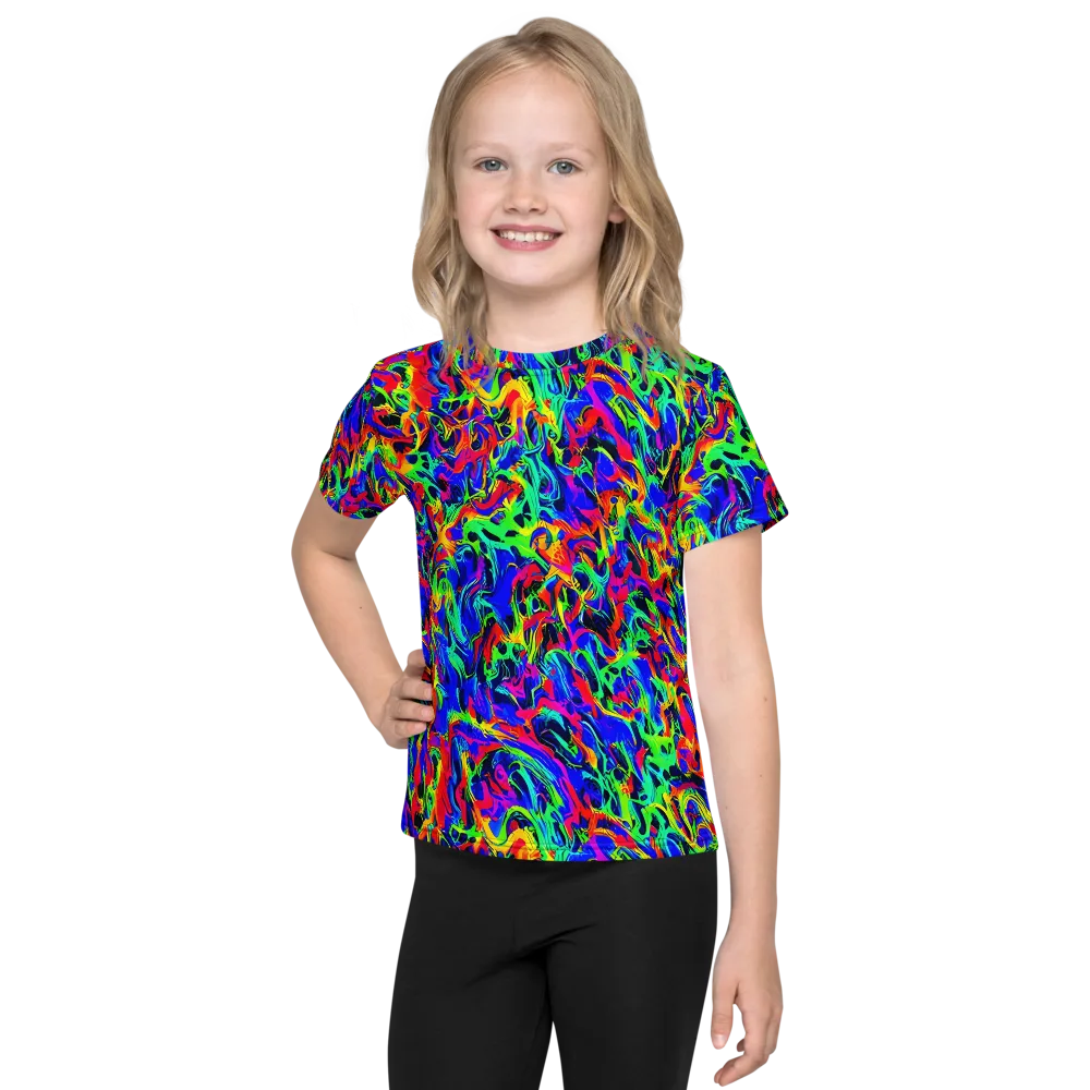 Electric Chromatic on Kids Crew Neck T-Shirt — Front