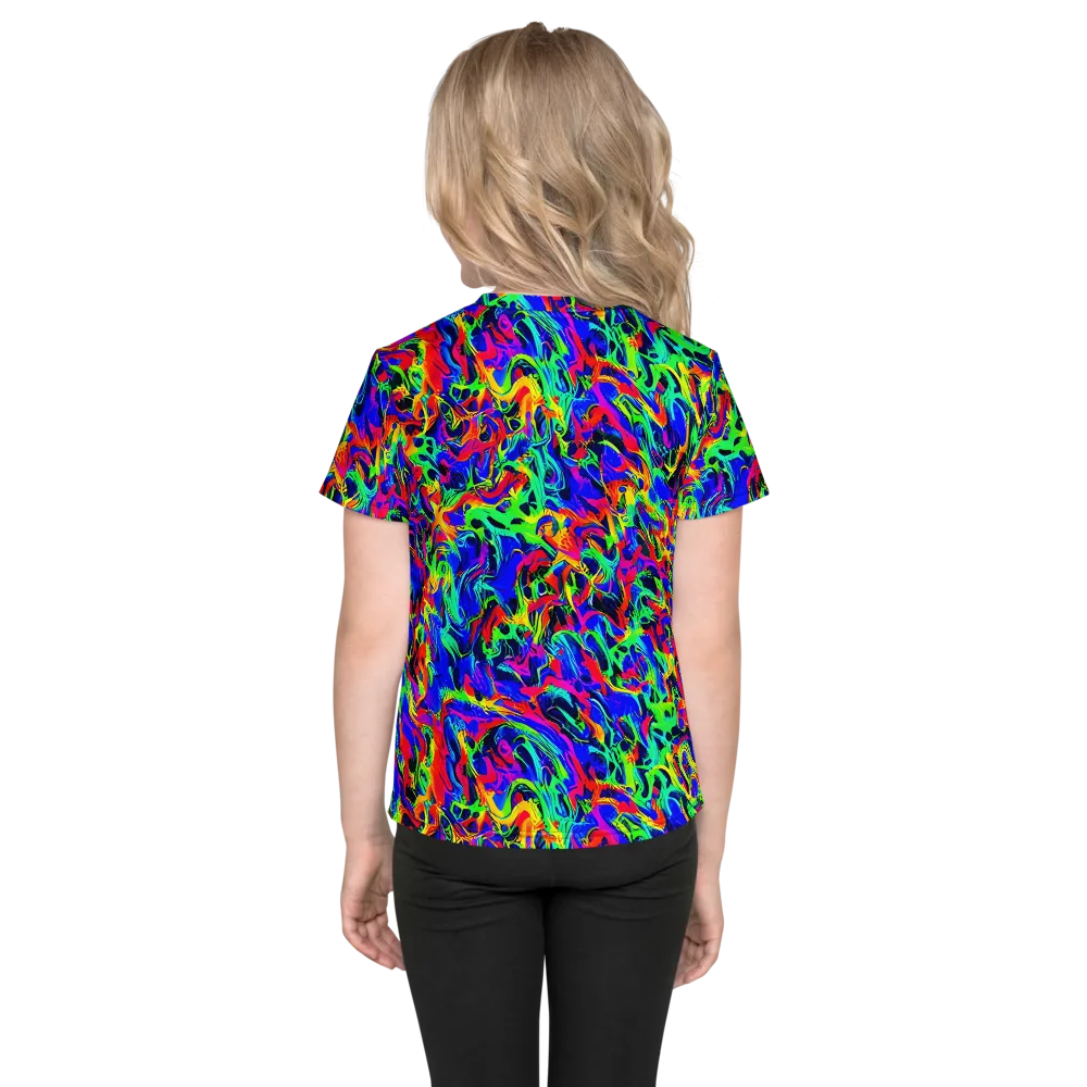 Electric Chromatic on Kids Crew Neck T-Shirt — Back