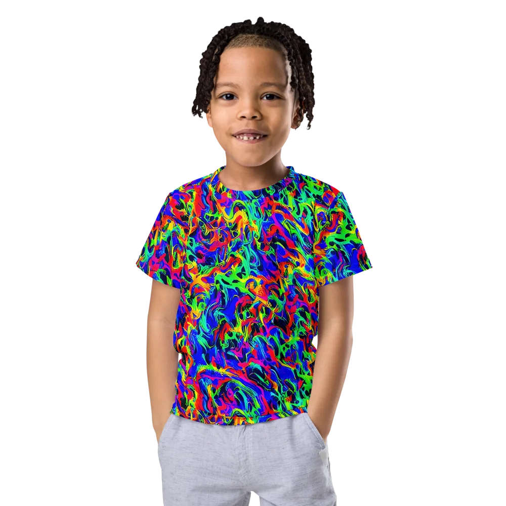Electric Chromatic on Kids Crew Neck T-Shirt — Front