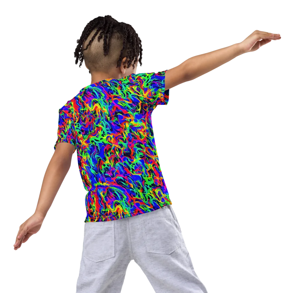 Electric Chromatic on Kids Crew Neck T-Shirt — Back