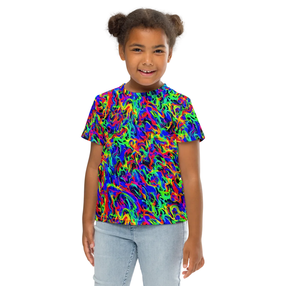 Electric Chromatic on Kids Crew Neck T-Shirt — Front