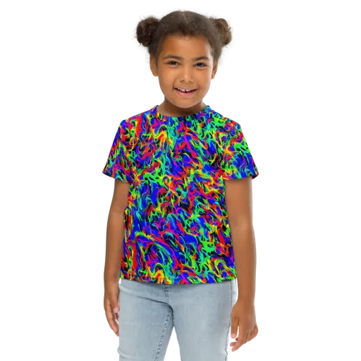 Electric Chromatic on a Kids Crew Neck T-Shirt