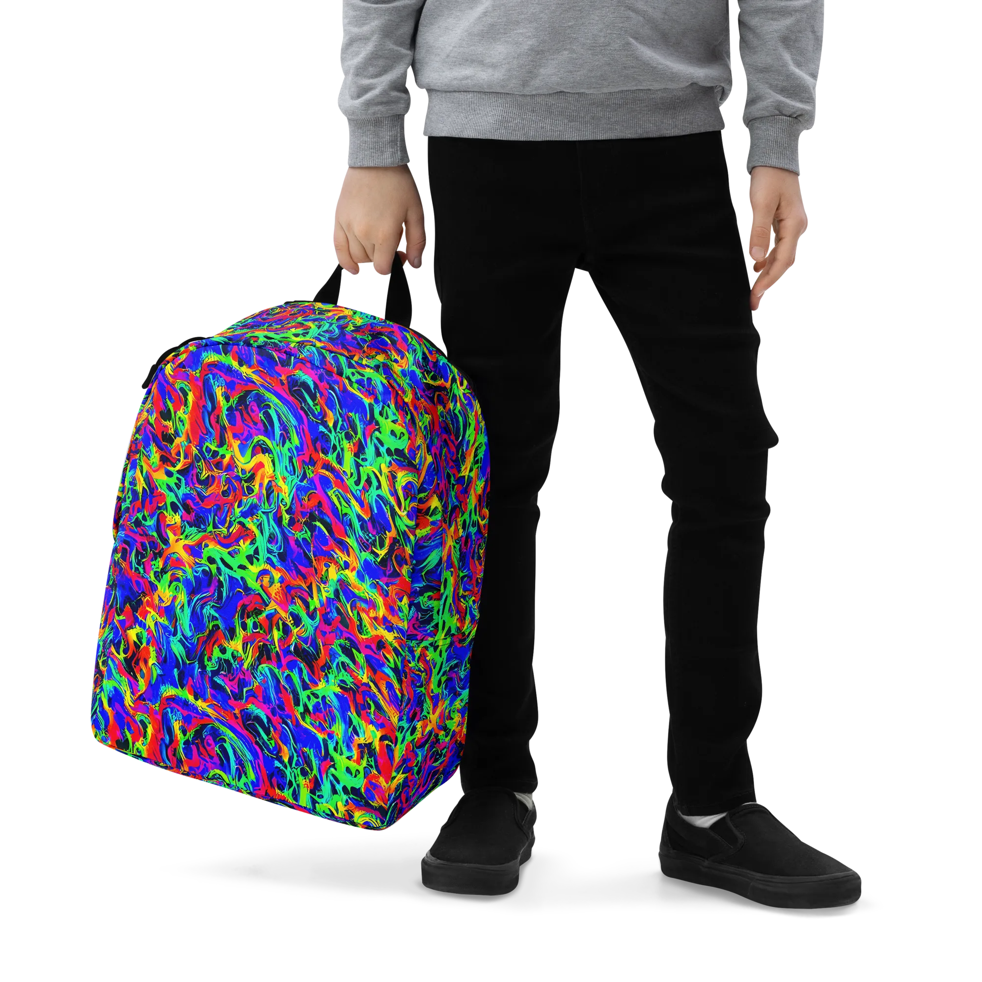 Electric Chromatic on Minimalist Backpack — Zoomed-in