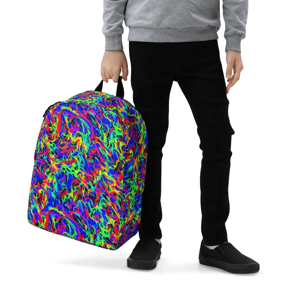 Electric Chromatic on Minimalist Backpack — Zoomed-in
