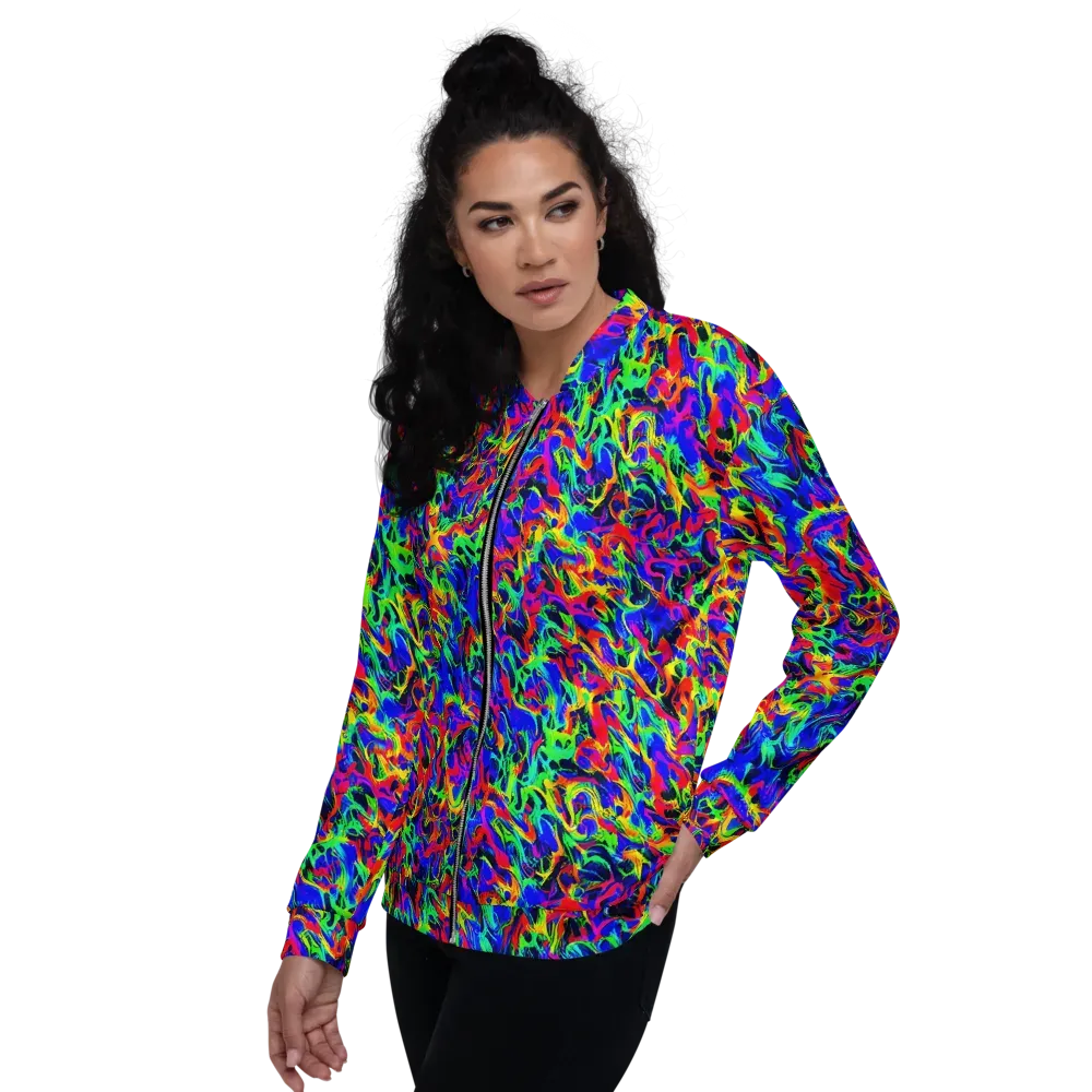 Electric Chromatic on Bomber Jacket — Left