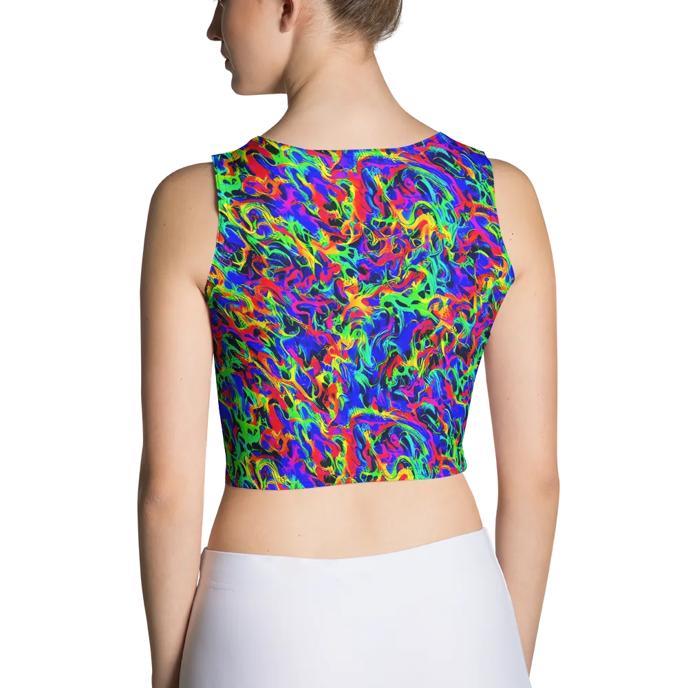 Electric Chromatic on Crop Top — Back
