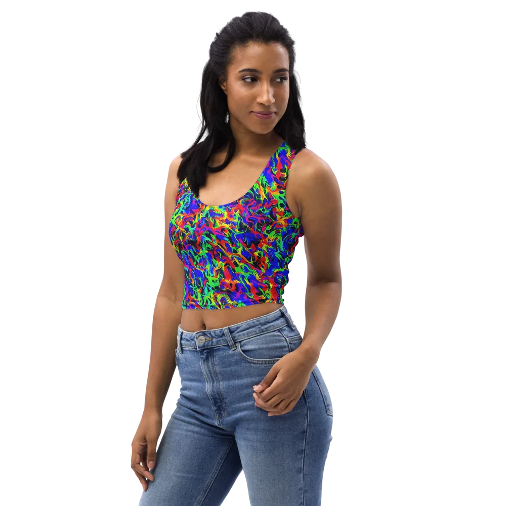 Electric Chromatic on Crop Top — Left Front