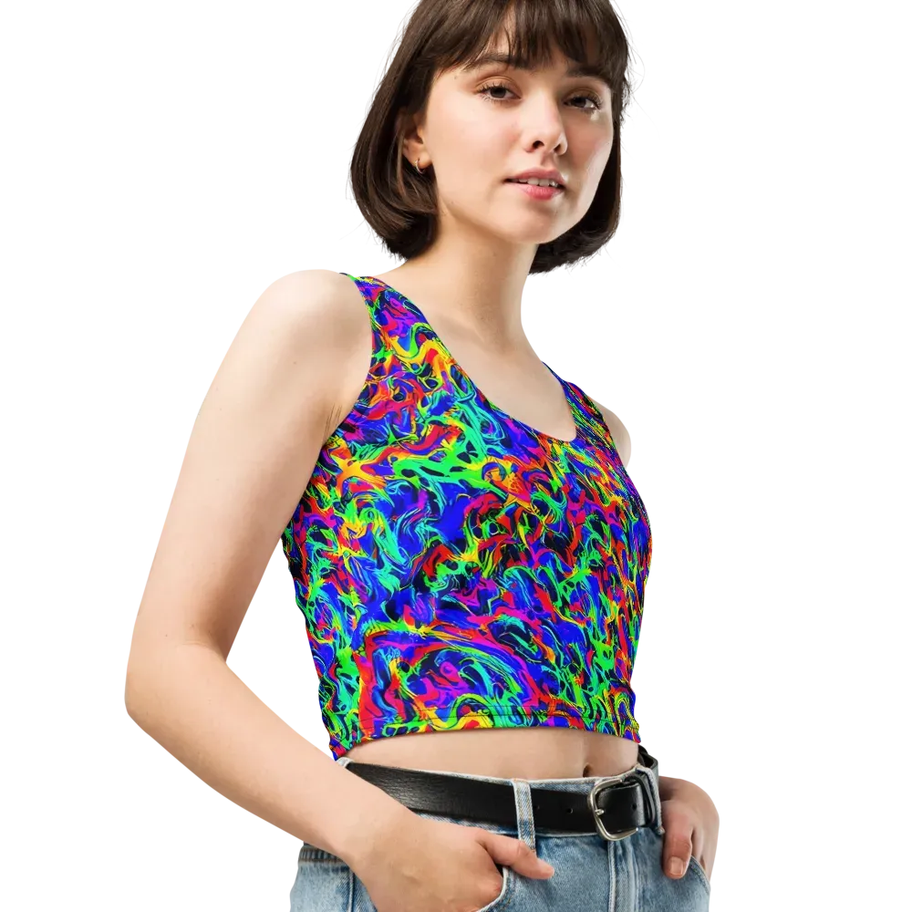 Electric Chromatic on Crop Top — Right Front