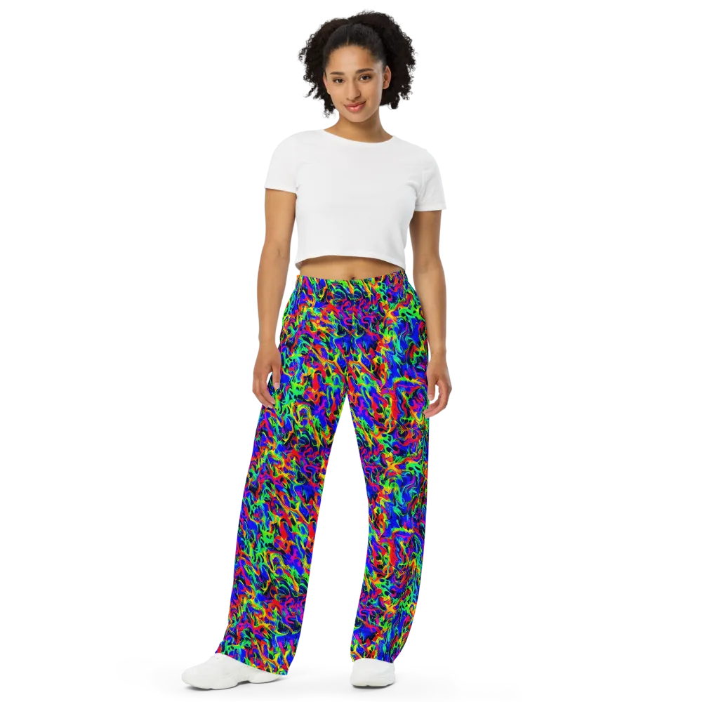 Electric Chromatic on Wide-Leg Pants — Front
