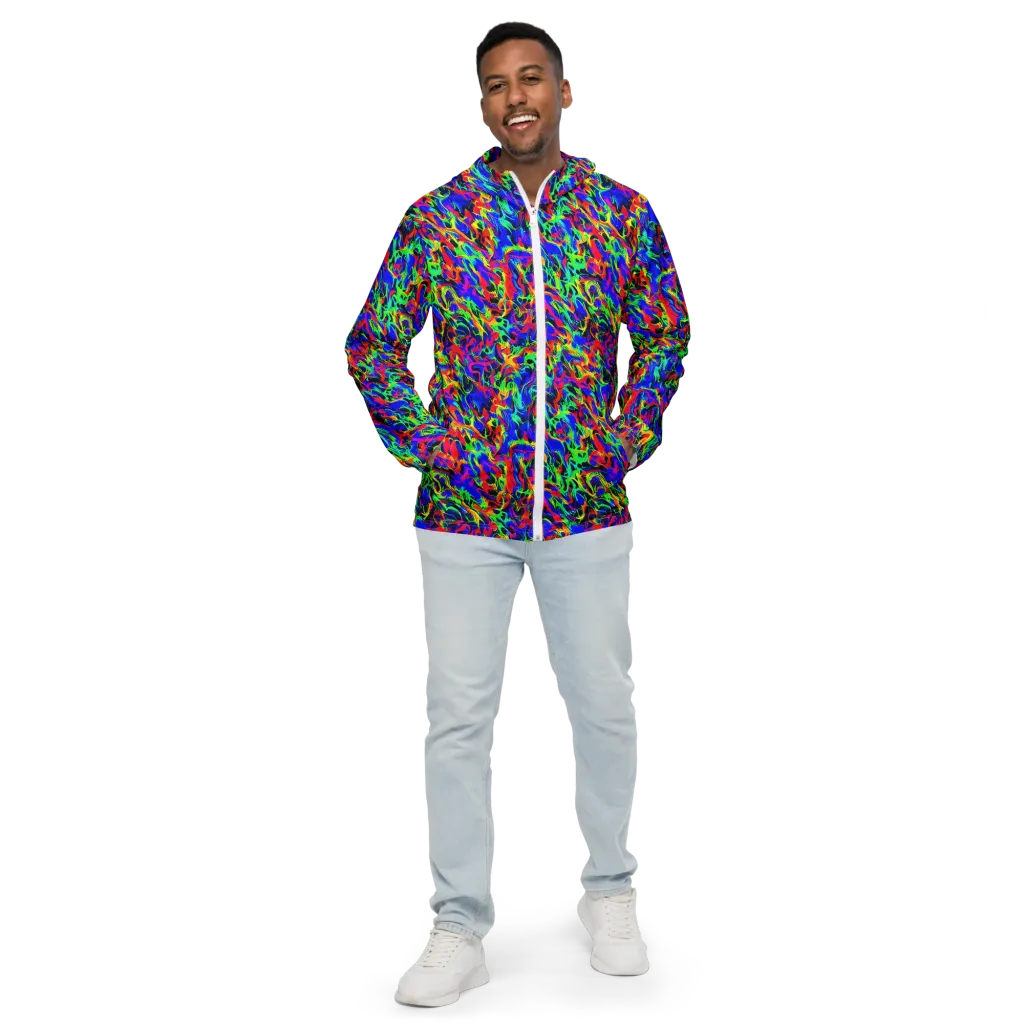 Electric Chromatic on Men's Windbreaker — Front