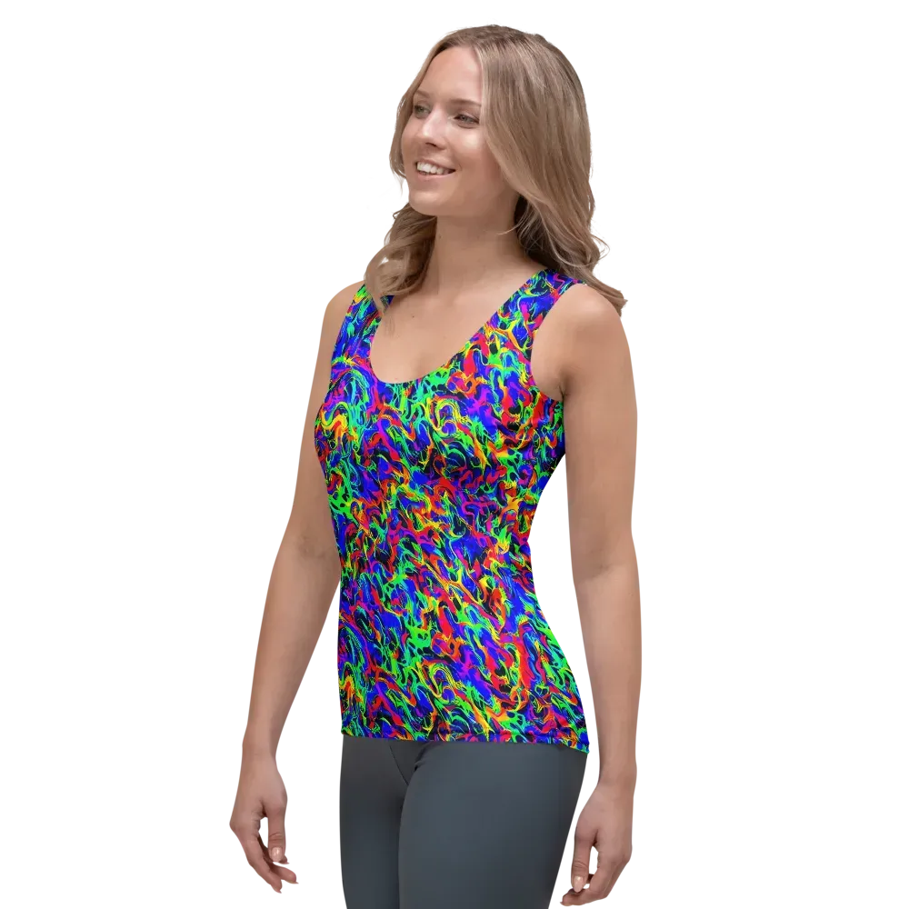 Electric Chromatic on Women's Tank Top — Left Front