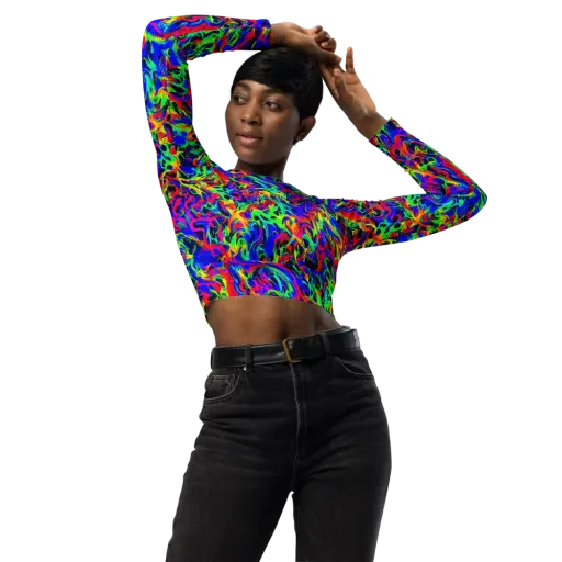 Electric Chromatic on a Long Sleeve Crop Top