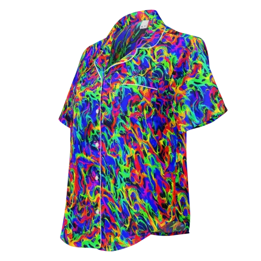 Electric Chromatic on a Women's Short Sleeve Pajama Top