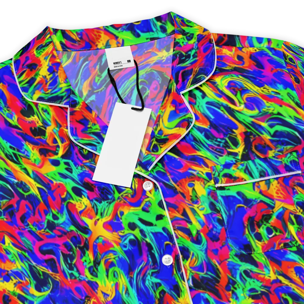 Electric Chromatic on Women's Short Sleeve Pajama Top — Product details