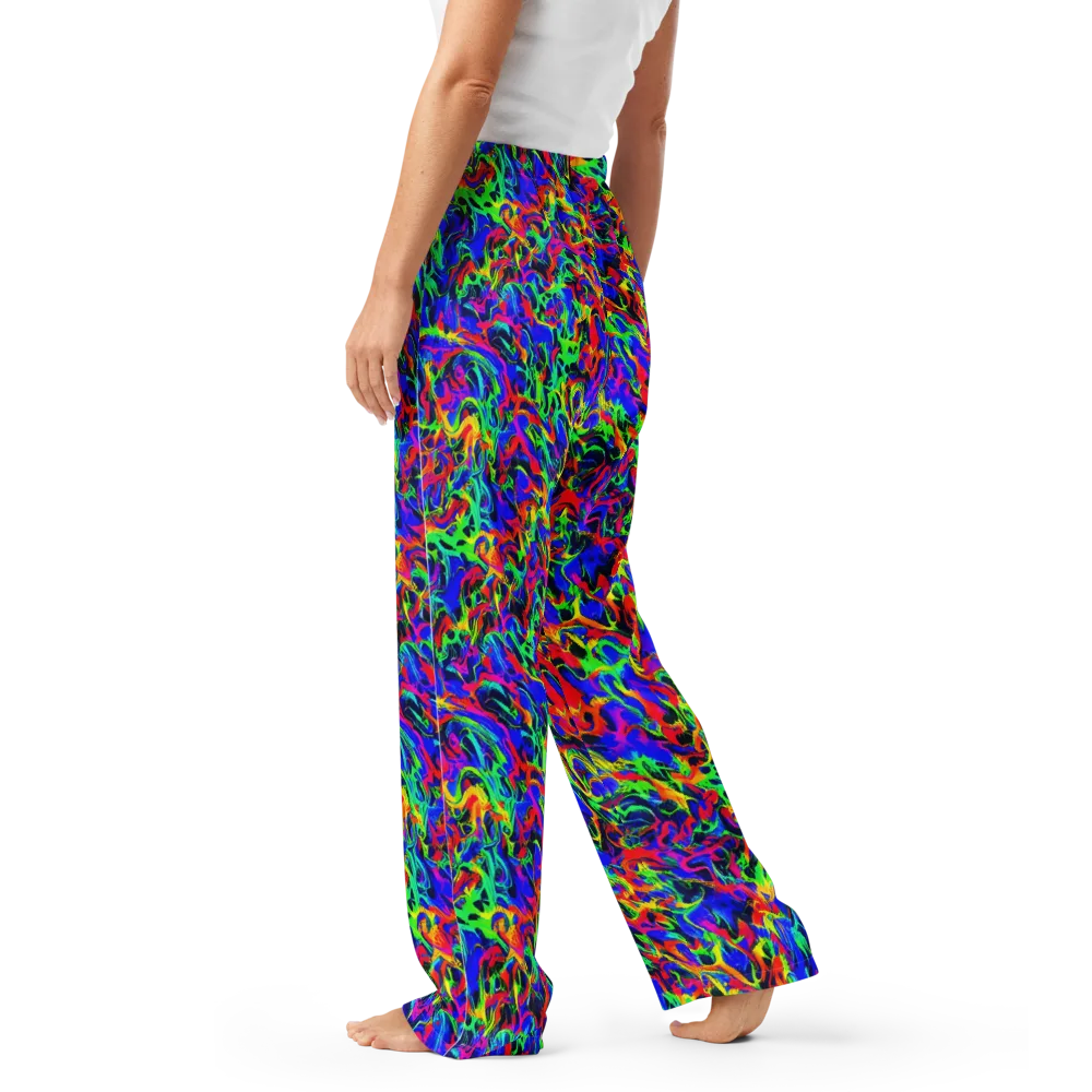 Electric Chromatic on Women's Pajama Pants — Left