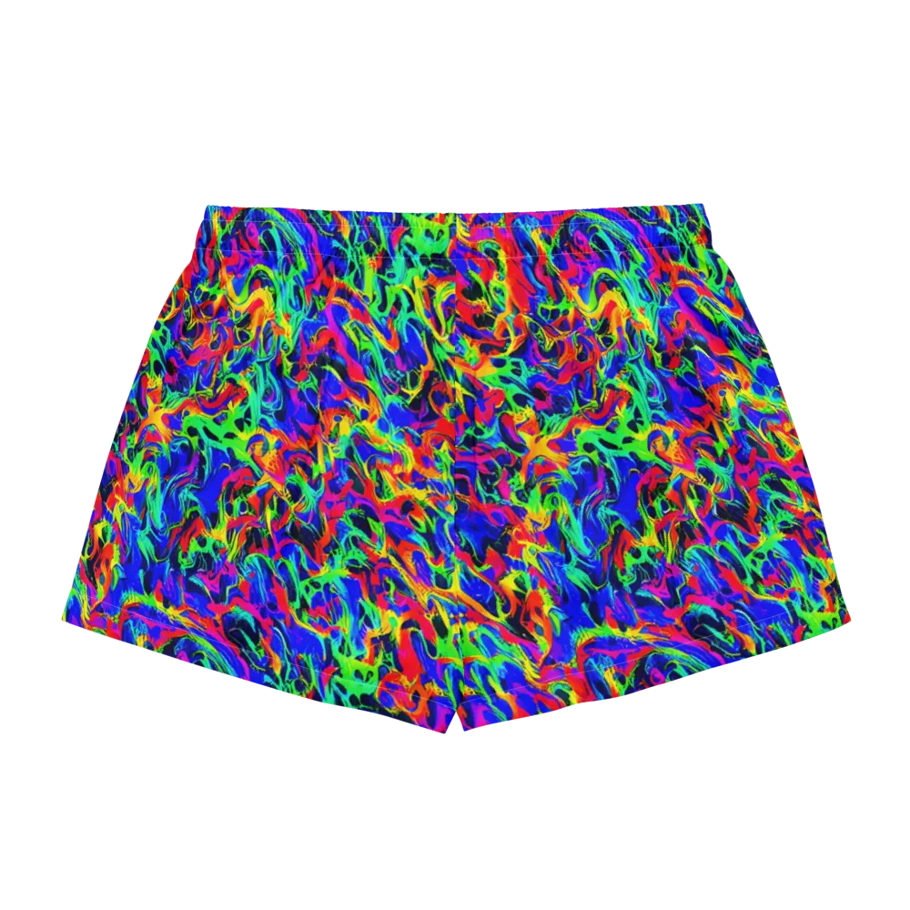 Electric Chromatic on Women's Pajama Shorts — Back