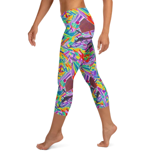 Spectrum Shuffle on a Capri Leggings