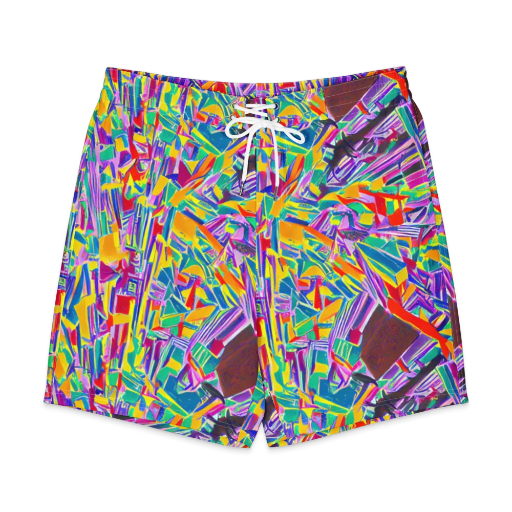 Spectrum Shuffle on Men's Board Shorts — Front