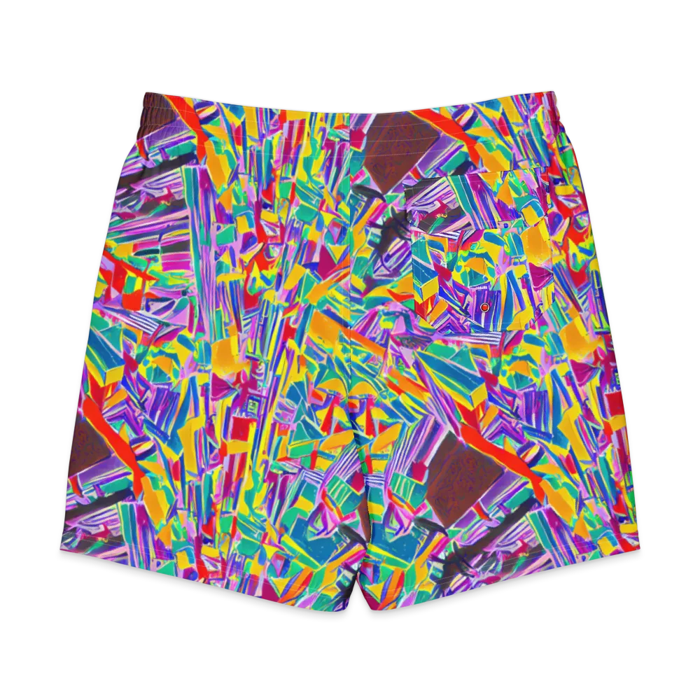 Spectrum Shuffle on Men's Board Shorts — Back