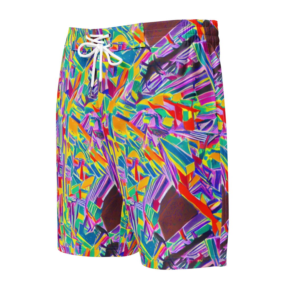 Spectrum Shuffle on Men's Board Shorts — Front
