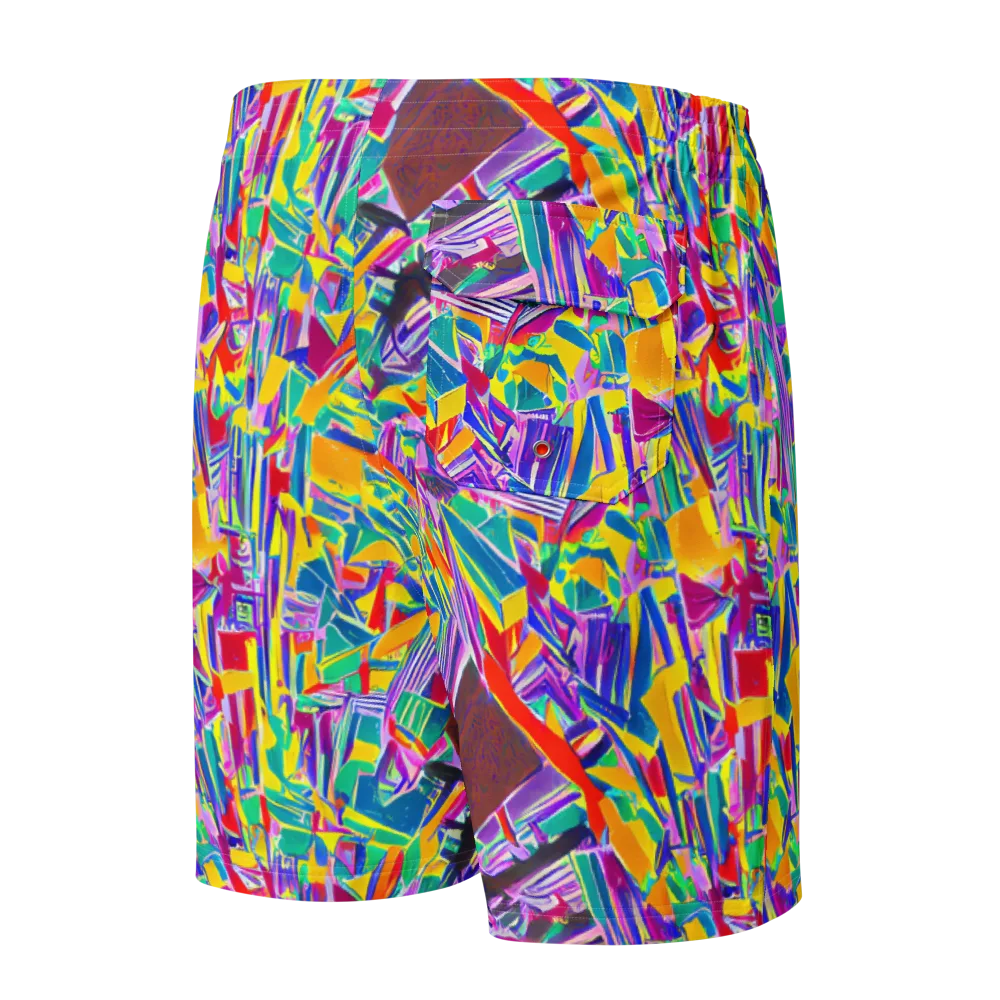 Spectrum Shuffle on Men's Board Shorts — Back