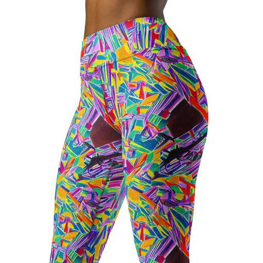 Spectrum Shuffle on a Yoga Leggings