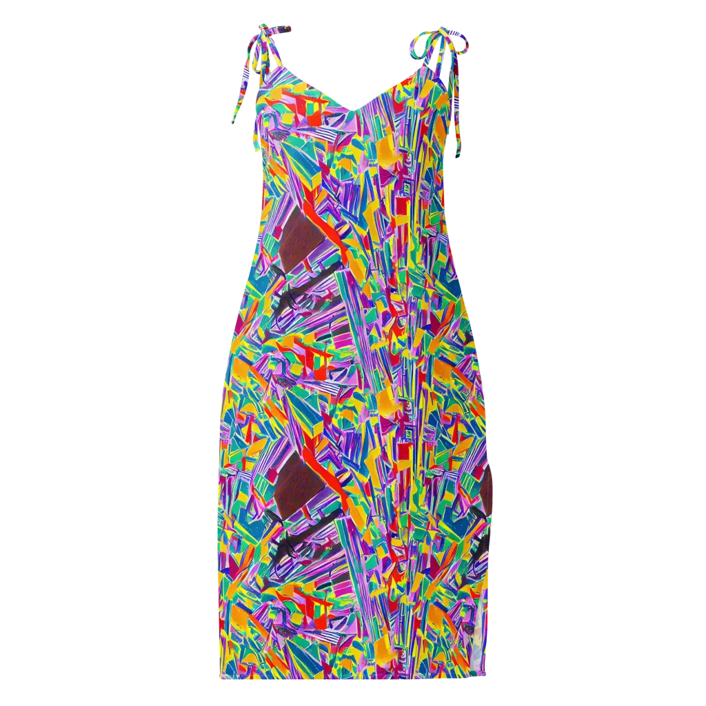 Spectrum Shuffle on Slip Dress — Front