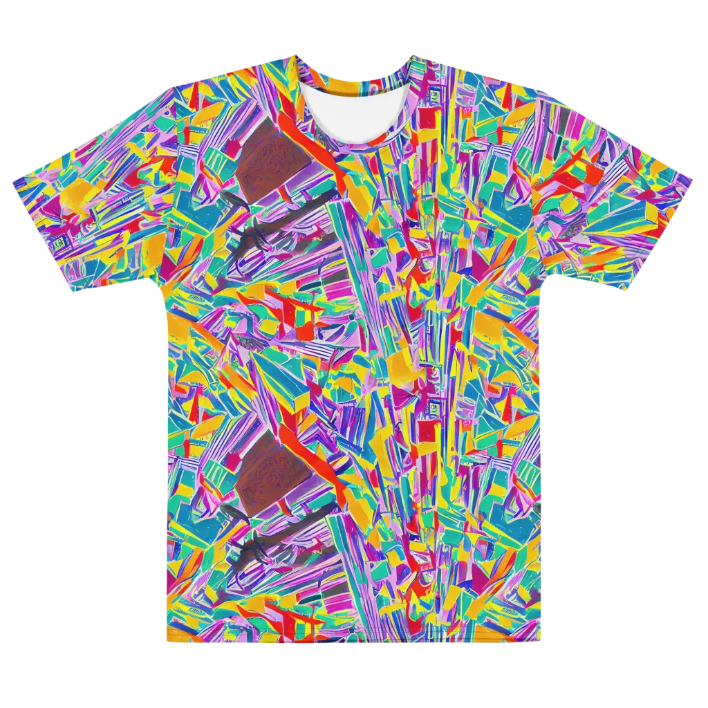 Spectrum Shuffle on Men's Cotton Crew Neck T-Shirt — Front