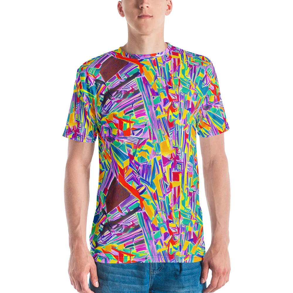 Spectrum Shuffle on Men's Crew Neck T-Shirt — Front