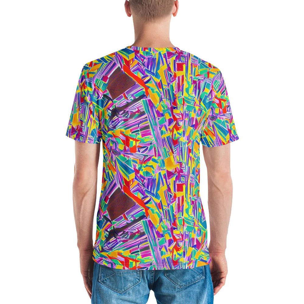 Spectrum Shuffle on Men's Crew Neck T-Shirt — Back