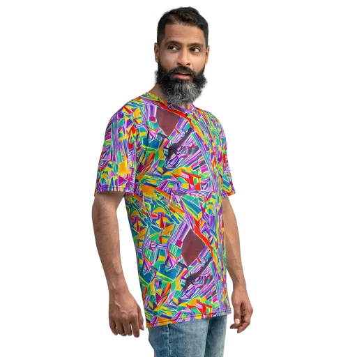 Spectrum Shuffle on a Men's Crew Neck T-Shirt