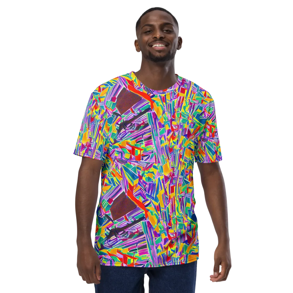 Spectrum Shuffle on Men's Crew Neck T-Shirt — Front