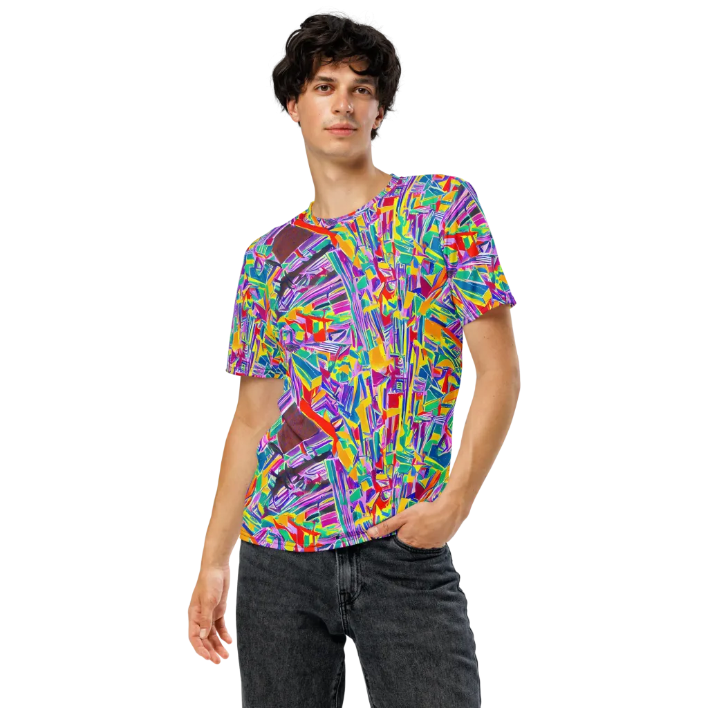 Spectrum Shuffle on Men's Crew Neck T-Shirt — Front