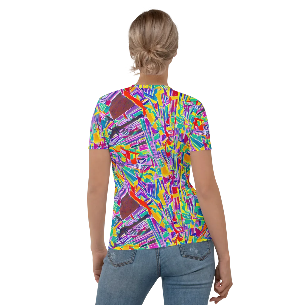 Spectrum Shuffle on Women's Crew Neck T-Shirt — Back