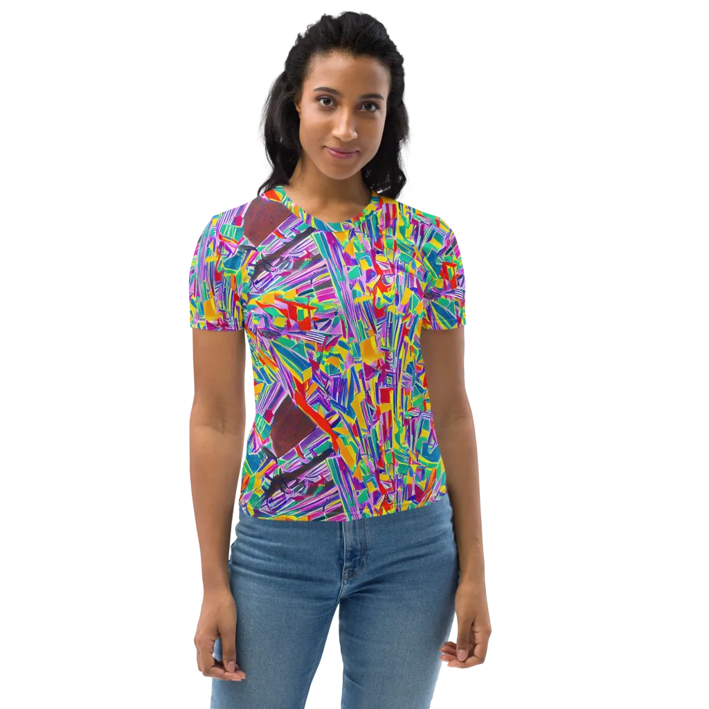 Spectrum Shuffle on Women's Crew Neck T-Shirt — Front