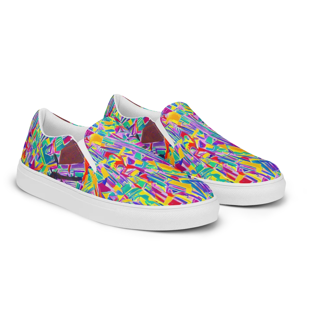 Spectrum Shuffle on Men's Slip-On Canvas Shoes — Right Front