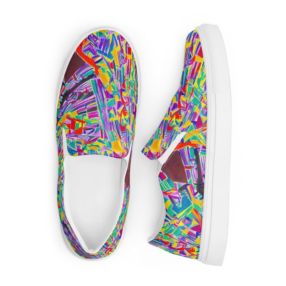 Spectrum Shuffle on Men's Slip-On Canvas Shoes — Front