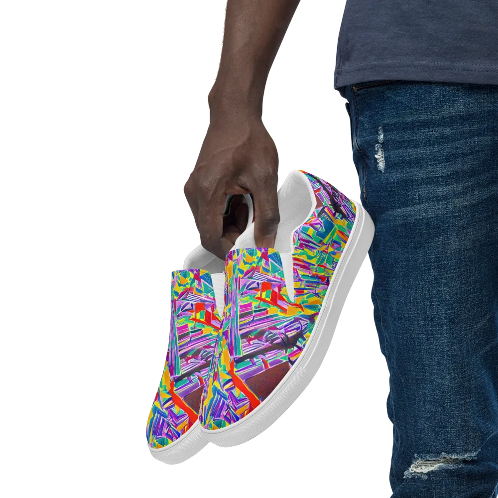 Spectrum Shuffle on Men's Slip-On Canvas Shoes — Left Front