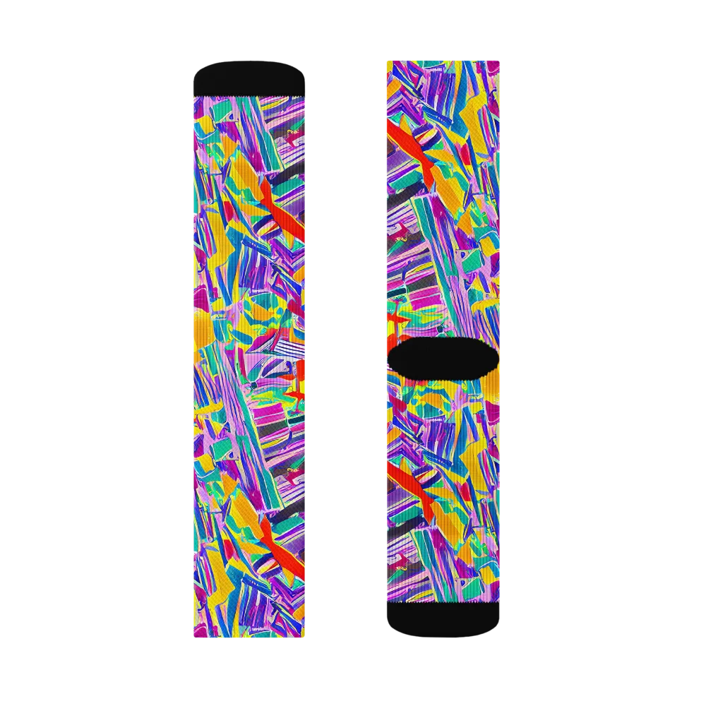 Spectrum Shuffle on Socks — Right Sock