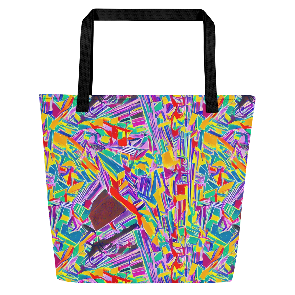 Spectrum Shuffle on Large Tote Bag W/ Pocket — Front