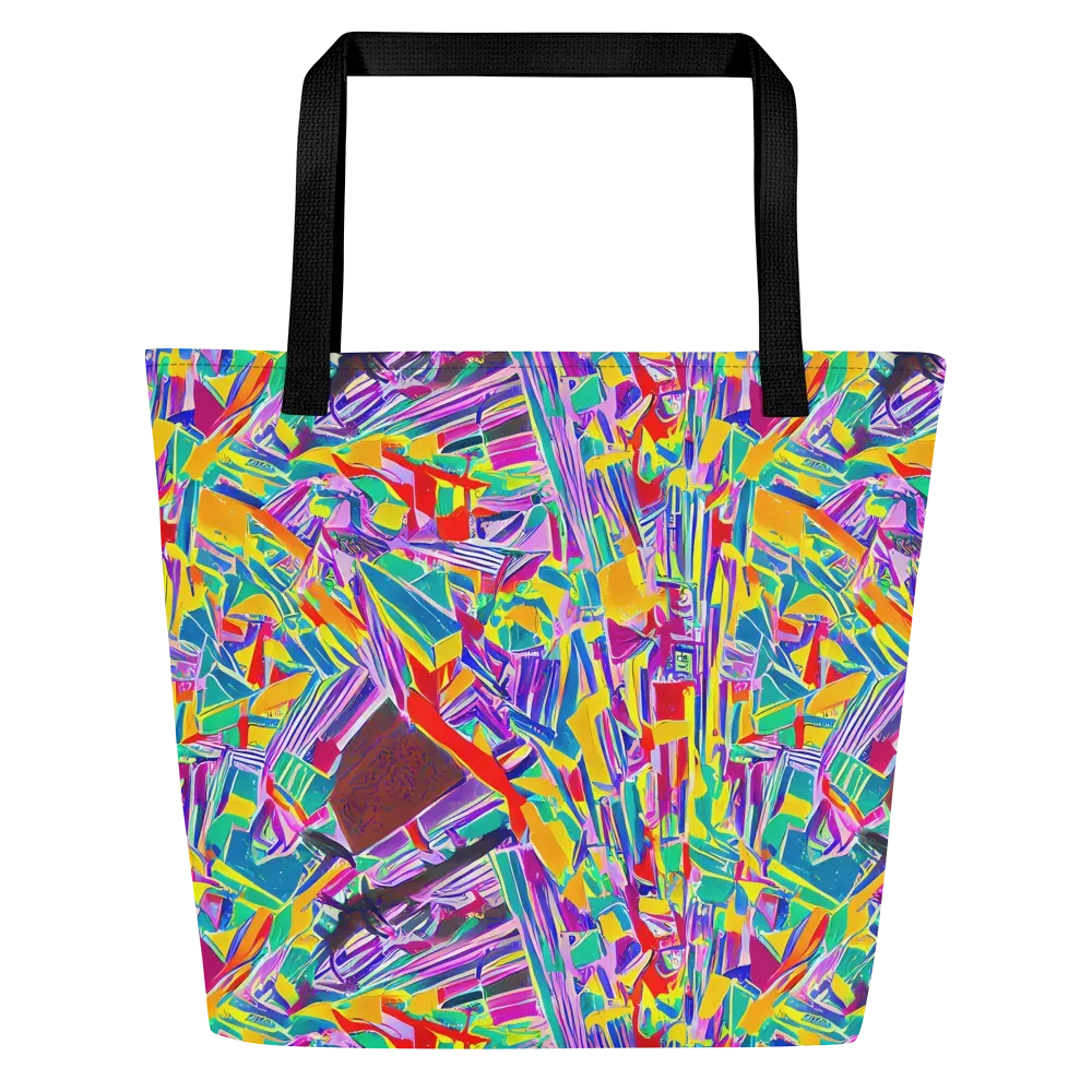 Spectrum Shuffle on Large Tote Bag W/ Pocket — Front