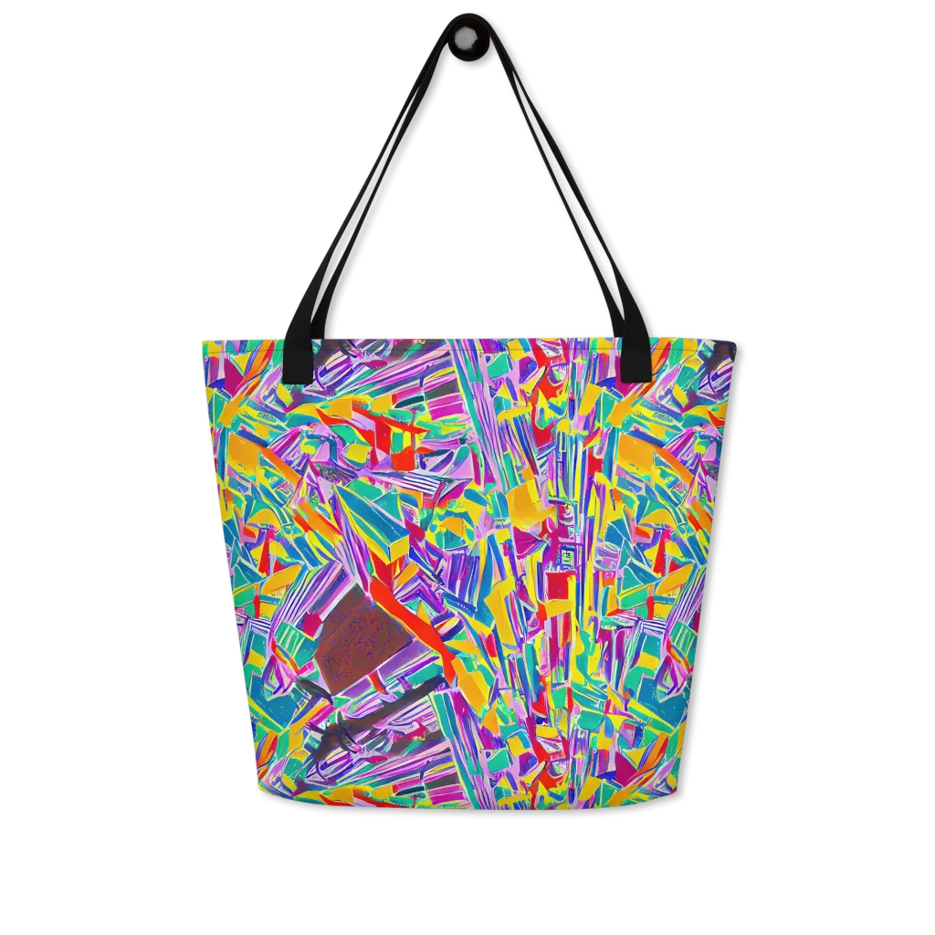Spectrum Shuffle on Large Tote Bag W/ Pocket — Front