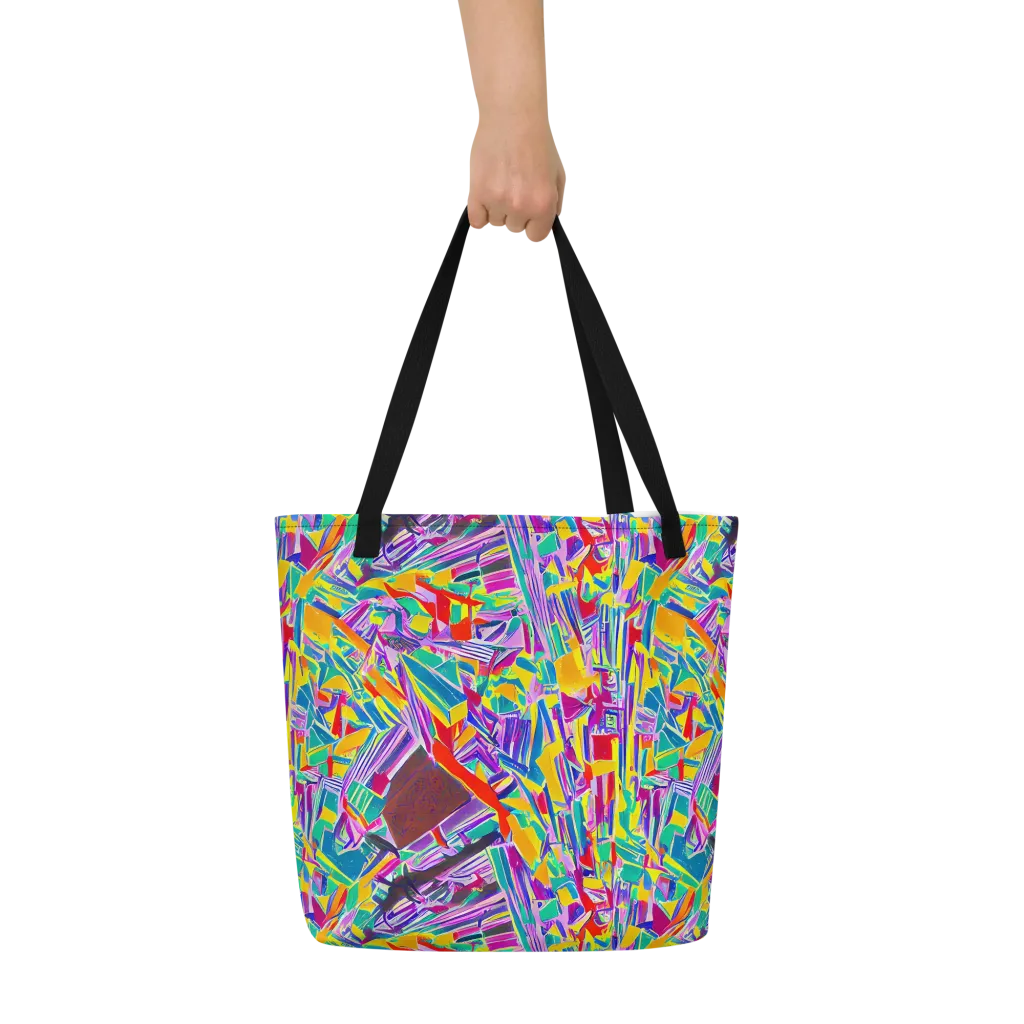 Spectrum Shuffle on Large Tote Bag W/ Pocket — Front
