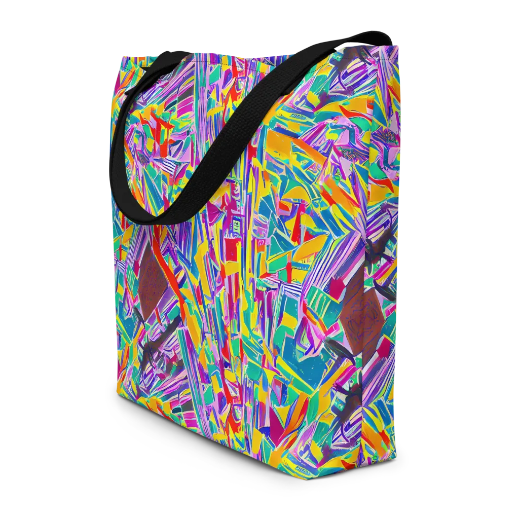 Spectrum Shuffle on Large Tote Bag W/ Pocket — Front
