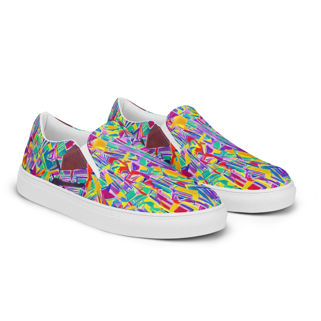 Spectrum Shuffle on Women's Slip-On Canvas Shoes — Right Front