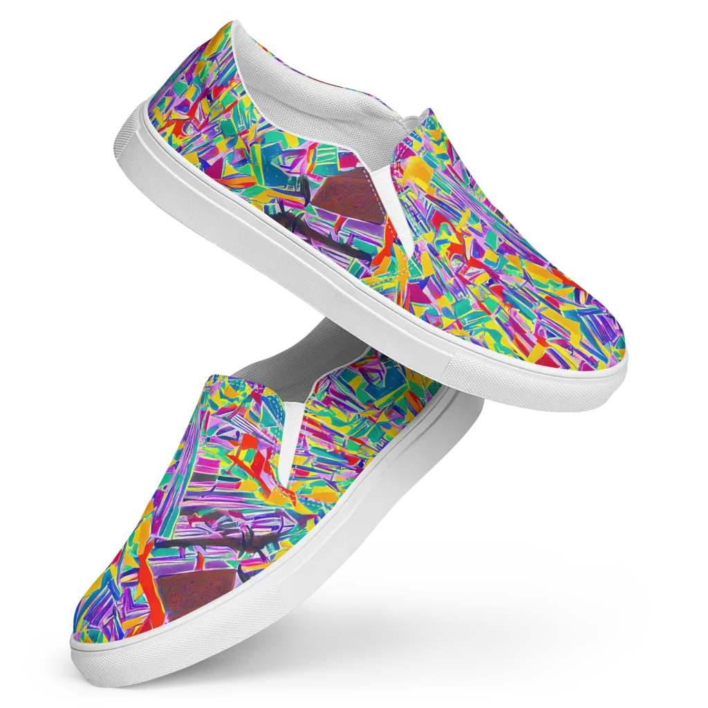 Spectrum Shuffle on Women's Slip-On Canvas Shoes — Front